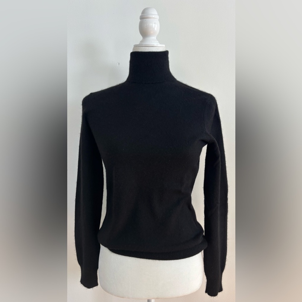 Ralph Lauren Collection Purple Label Cashmere Turtleneck Slim Fit Black Sz Med - Picture 11 of 14